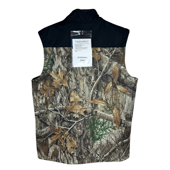 Russell Outdoors Realtree Atlas Colorblock Soft Shell Vest Men's L Camo RU604 - Picture 2 of 6